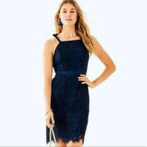 LILLY PULITZER KAYLEIGH SHIFT DRESS NAVY SIZE 8 NWT